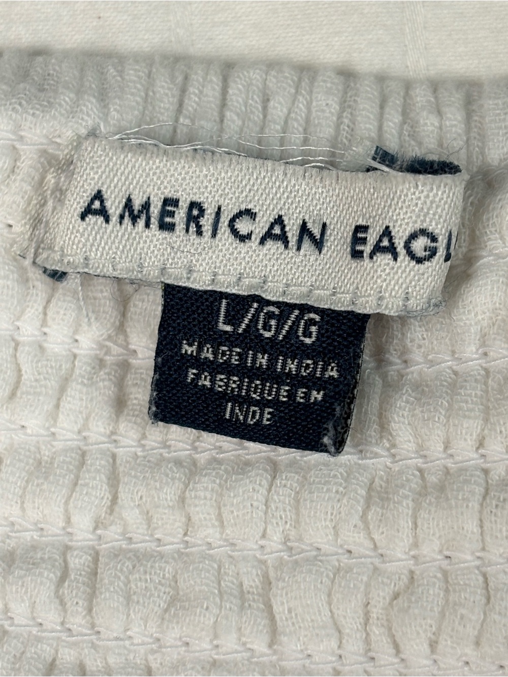 American Eagle Outfitters large White Maxi Skirt with Smocked Waist Ruffle Hem - Picture 7 of 12